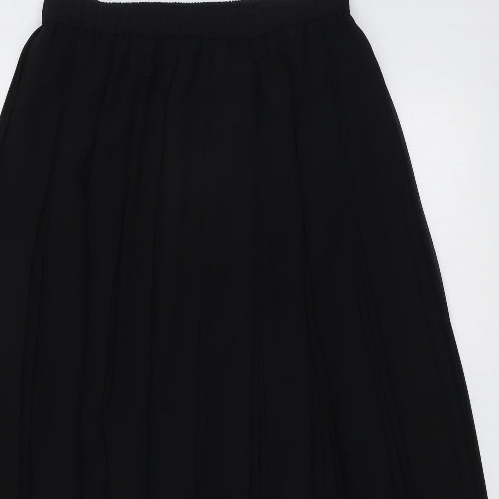 Marks and Spencer Womens Black Polyester A-Line Skirt Size 14