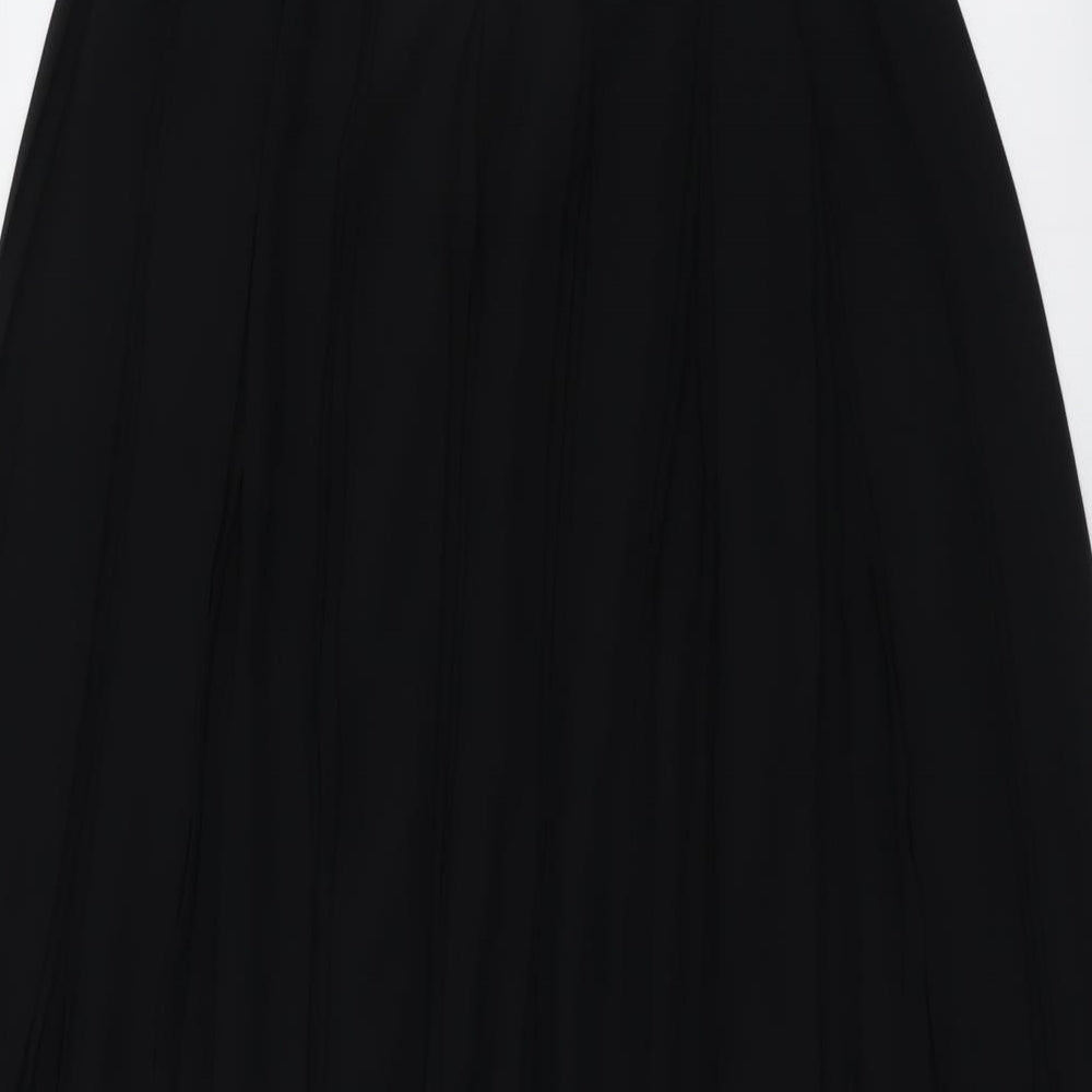Marks and Spencer Womens Black Polyester A-Line Skirt Size 14