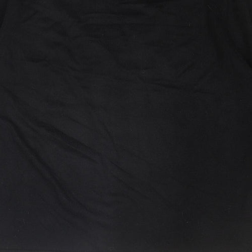 Reflect Womens Black Round Neck Geometric Acrylic Pullover Jumper Size M - Size M-L