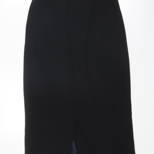 Boden Womens Black Polyester Straight & Pencil Skirt Size 8 Zip