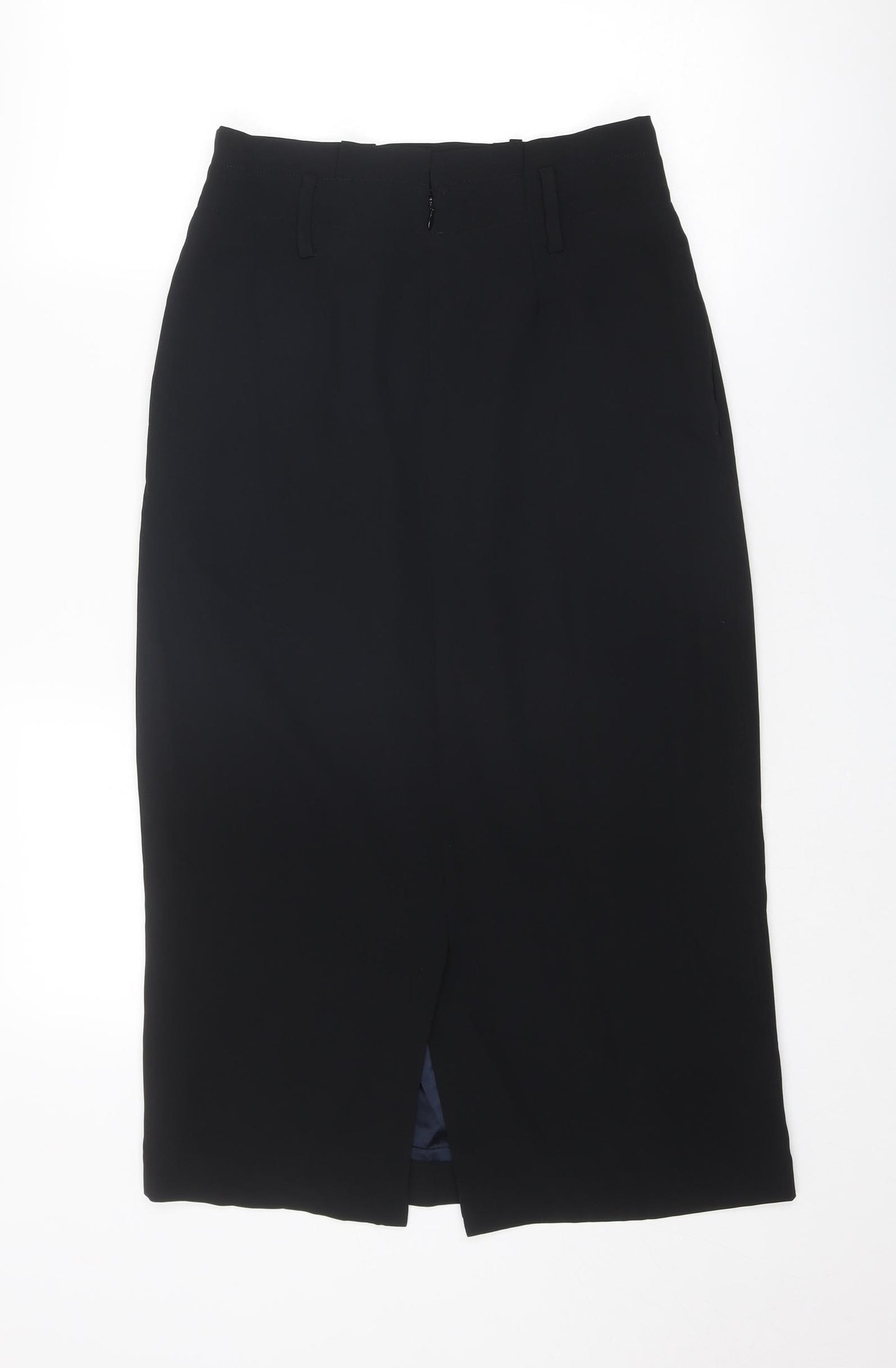 Boden Womens Black Polyester Straight & Pencil Skirt Size 8 Zip
