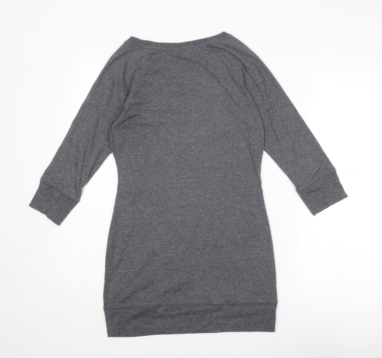 Marks and Spencer Womens Grey Cotton Pullover Sweatshirt Size 8 Pullover