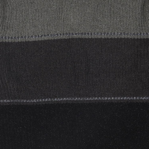 Debbie Morgan Womens Grey V-Neck Geometric Acrylic Cardigan Jumper Size S