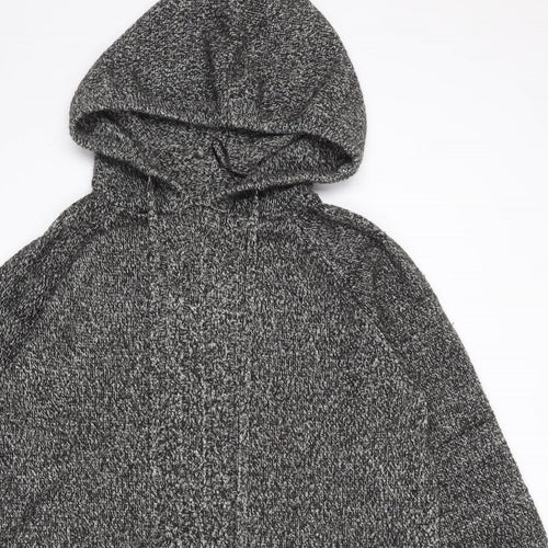 Rachel Zoe Womens Grey Acrylic Pullover Hoodie Size XL Pullover