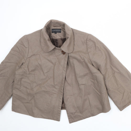 Limited Collection Womens Brown Jacket Blazer Size 14 Button