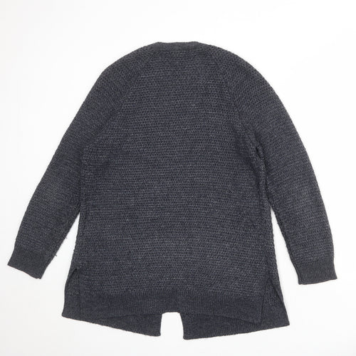 Fat Face Womens Grey V-Neck Acrylic Cardigan Jumper Size 12