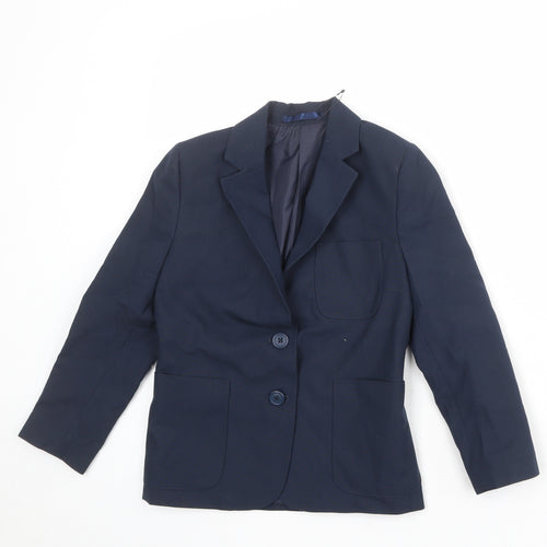 Marks and Spencer Boys Blue Jacket Blazer Size 6-7 Years Button