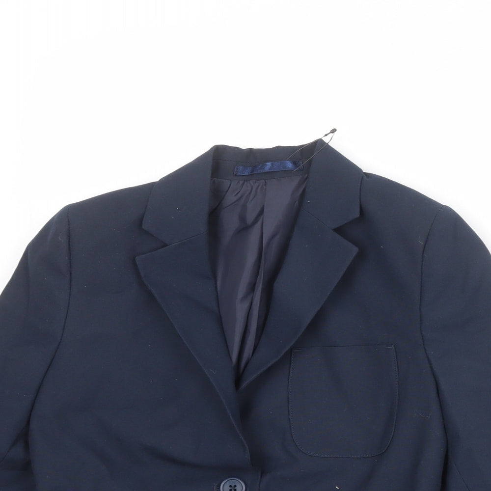 Marks and Spencer Boys Blue Jacket Blazer Size 6-7 Years Button