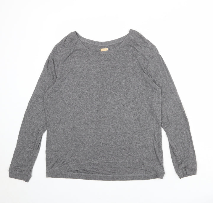 Zara Womens Grey Round Neck Polyester Pullover Jumper Size M