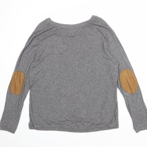 Zara Womens Grey Round Neck Polyester Pullover Jumper Size M