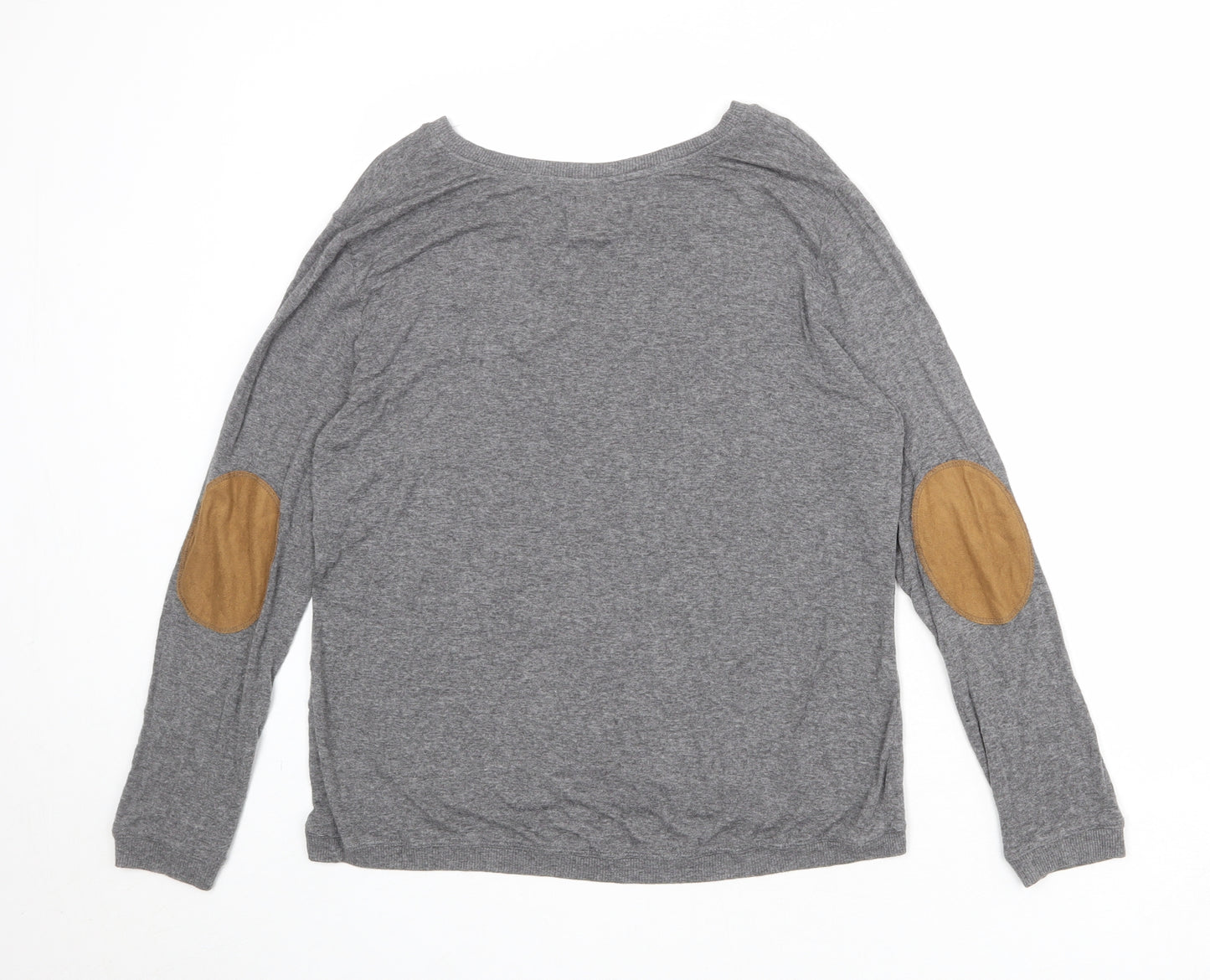Zara Womens Grey Round Neck Polyester Pullover Jumper Size M