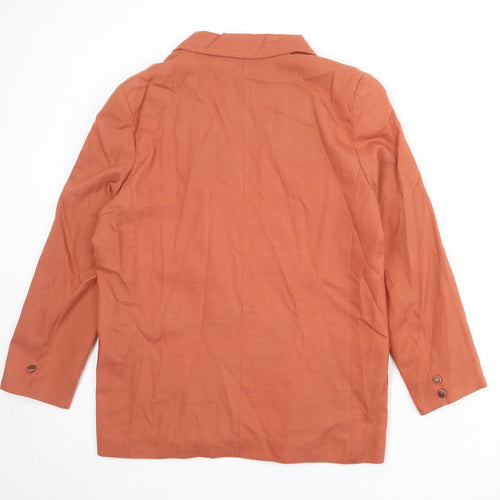 Debenhams Womens Orange Polyester Jacket Suit Jacket Size 14