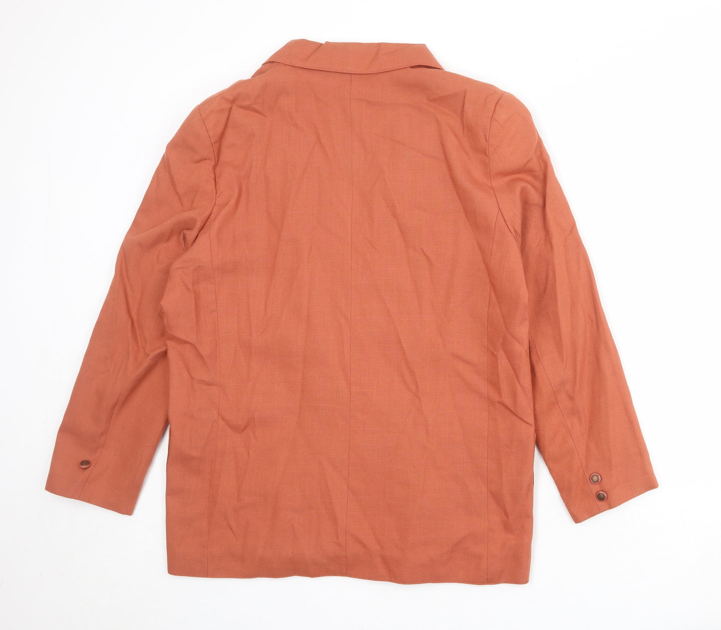 Debenhams Womens Orange Polyester Jacket Suit Jacket Size 14