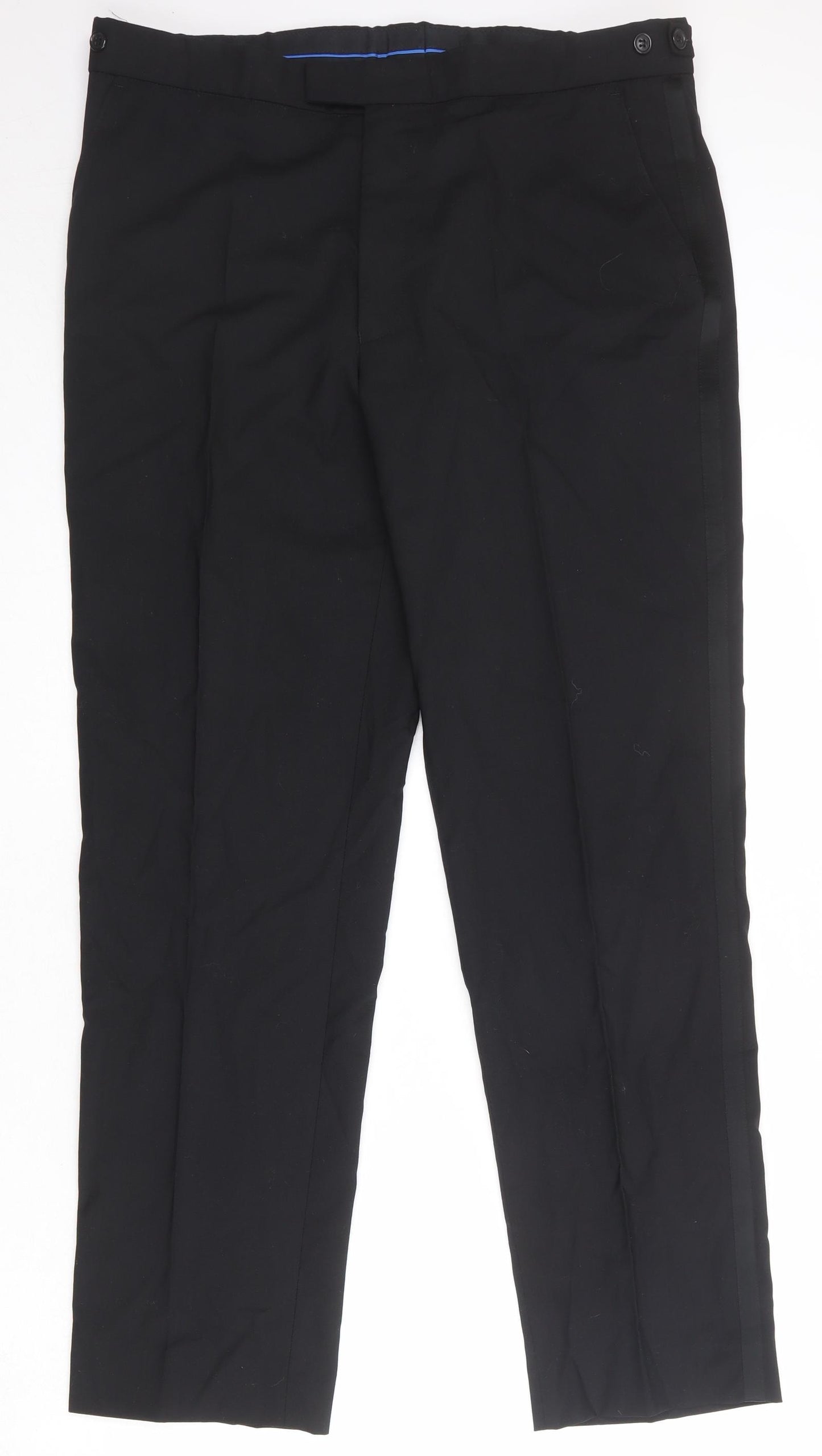 Urban Resistance Mens Black Wool Dress Pants Trousers Size 38 in Regular Zip