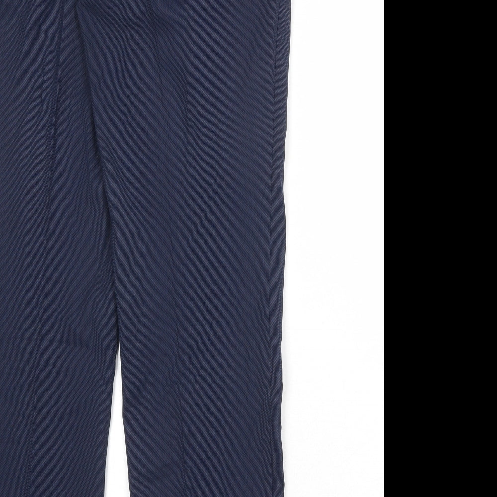 Marks and Spencer Mens Blue Polyester Dress Pants Trousers Size 32 in Regular Zip