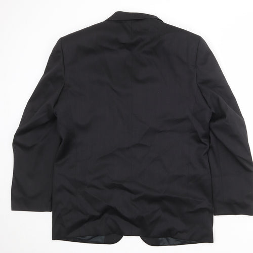 Horne Brothers Mens Black Polyester Jacket Suit Jacket Size 42 Regular