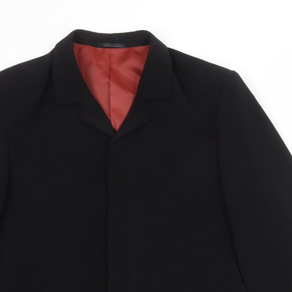 Device Mens Black Polyester Jacket Blazer Size 40 Regular - Open