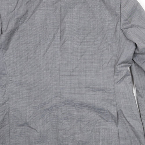 French Connection Mens Grey Plaid Polyester Jacket Suit Jacket Size 42 Regular