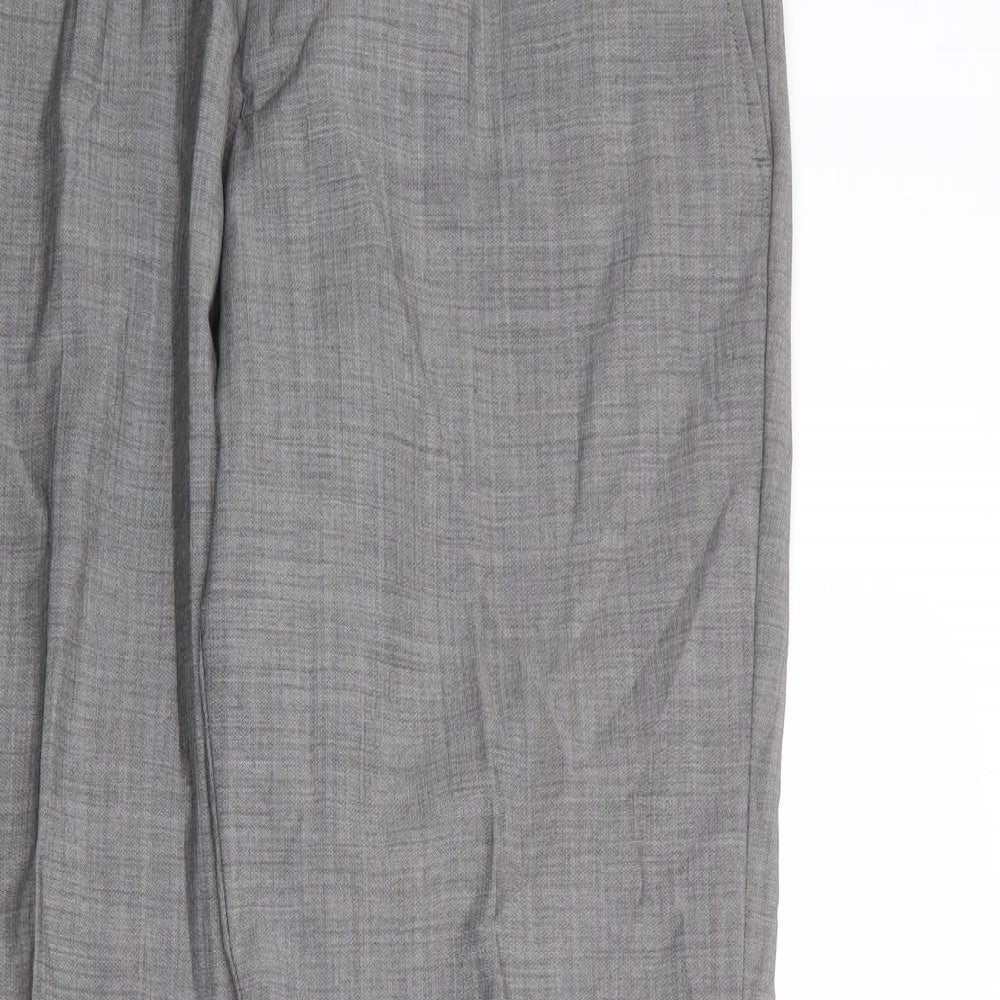 DKNY Mens Grey Polyester Dress Pants Trousers Size 38 in Regular Zip