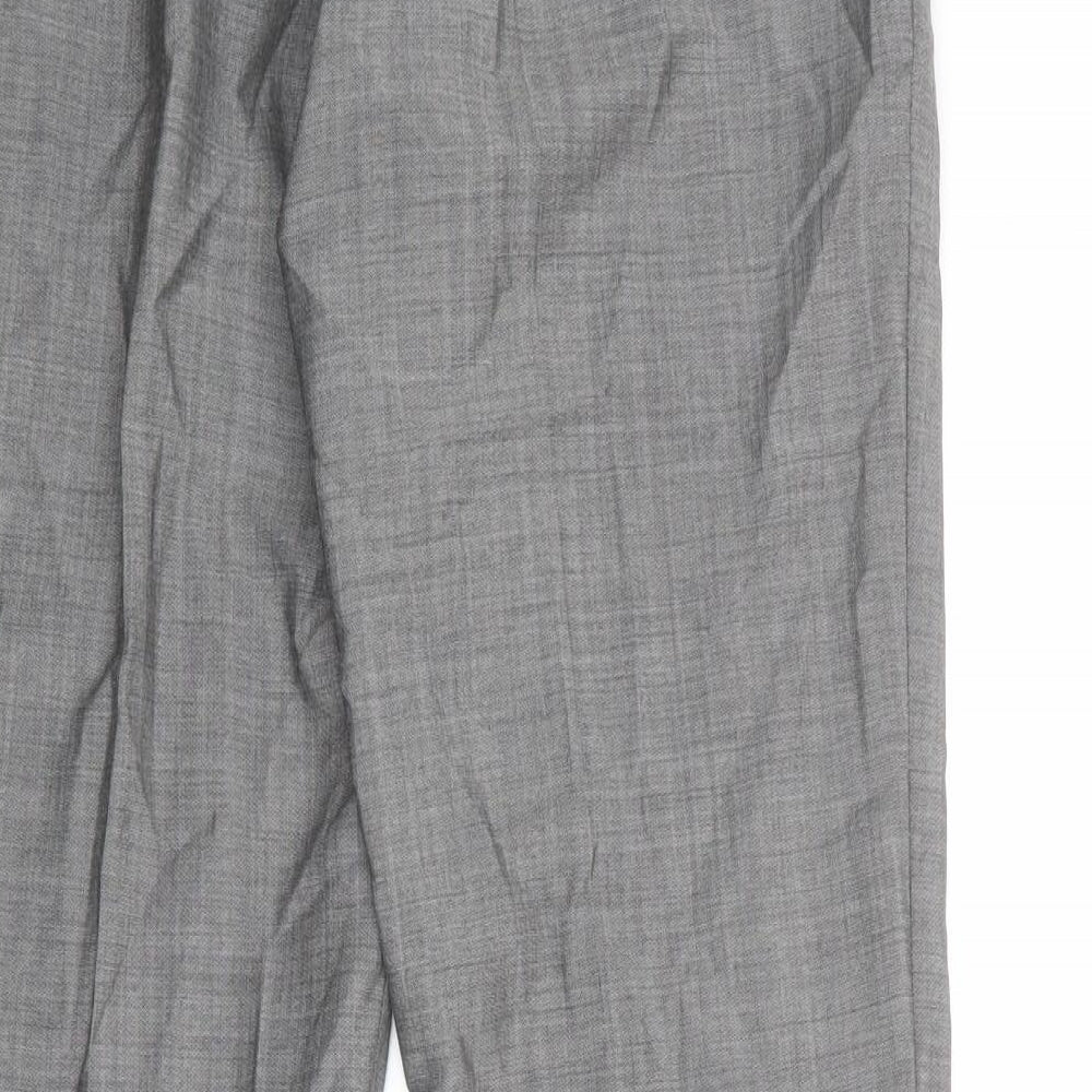 DKNY Mens Grey Polyester Dress Pants Trousers Size 38 in Regular Zip