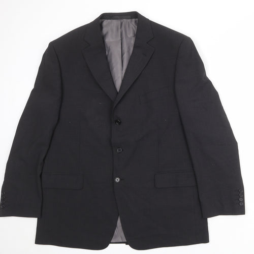 Marks and Spencer Mens Grey Polyester Jacket Suit Jacket Size 44 Regular