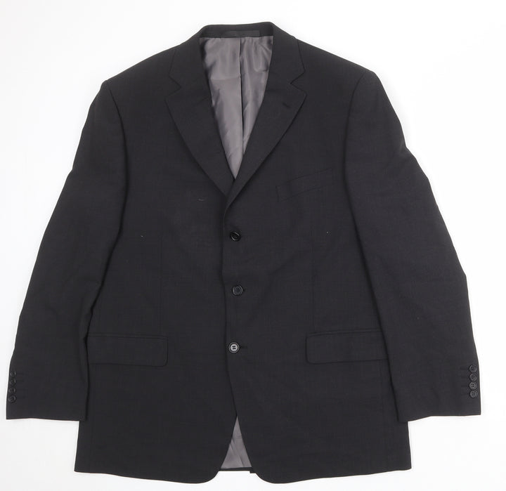 Marks and Spencer Mens Grey Polyester Jacket Suit Jacket Size 44 Regular