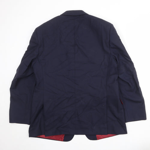 Marks and Spencer Mens Blue Wool Jacket Suit Jacket Size 44 Regular