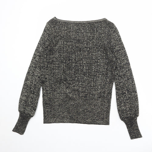 Marks and Spencer Womens Black Round Neck Viscose Pullover Jumper Size S