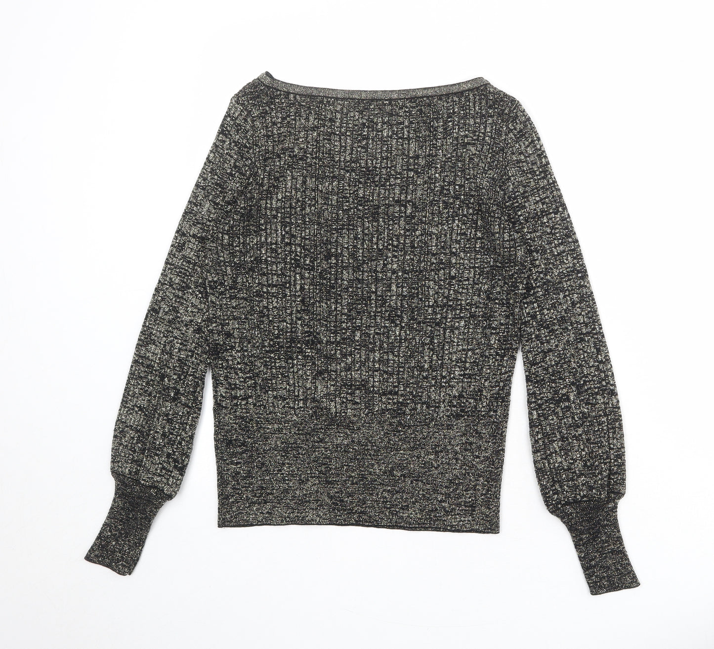 Marks and Spencer Womens Black Round Neck Viscose Pullover Jumper Size S