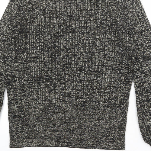 Marks and Spencer Womens Black Round Neck Viscose Pullover Jumper Size S