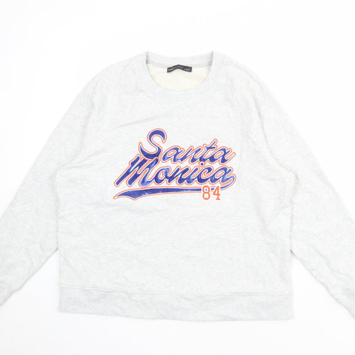 Marks and Spencer Womens Grey Cotton Pullover Sweatshirt Size M Pullover - Santa Monica