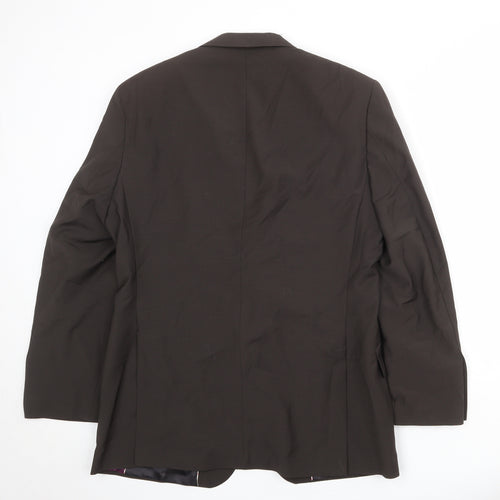 Autograph Mens Brown Wool Jacket Suit Jacket Size 40 Regular