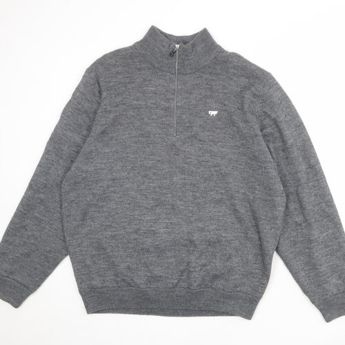 Cutter & Buck Mens Grey Wool Pullover Sweatshirt Size L