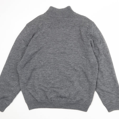 Cutter & Buck Mens Grey Wool Pullover Sweatshirt Size L