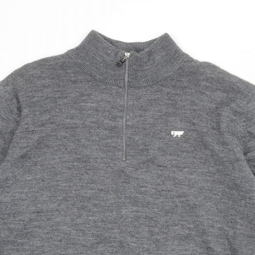 Cutter & Buck Mens Grey Wool Pullover Sweatshirt Size L