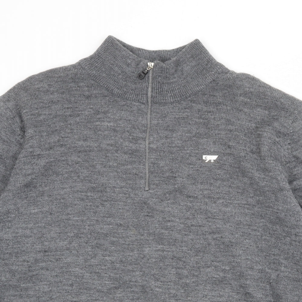 Cutter & Buck Mens Grey Wool Pullover Sweatshirt Size L