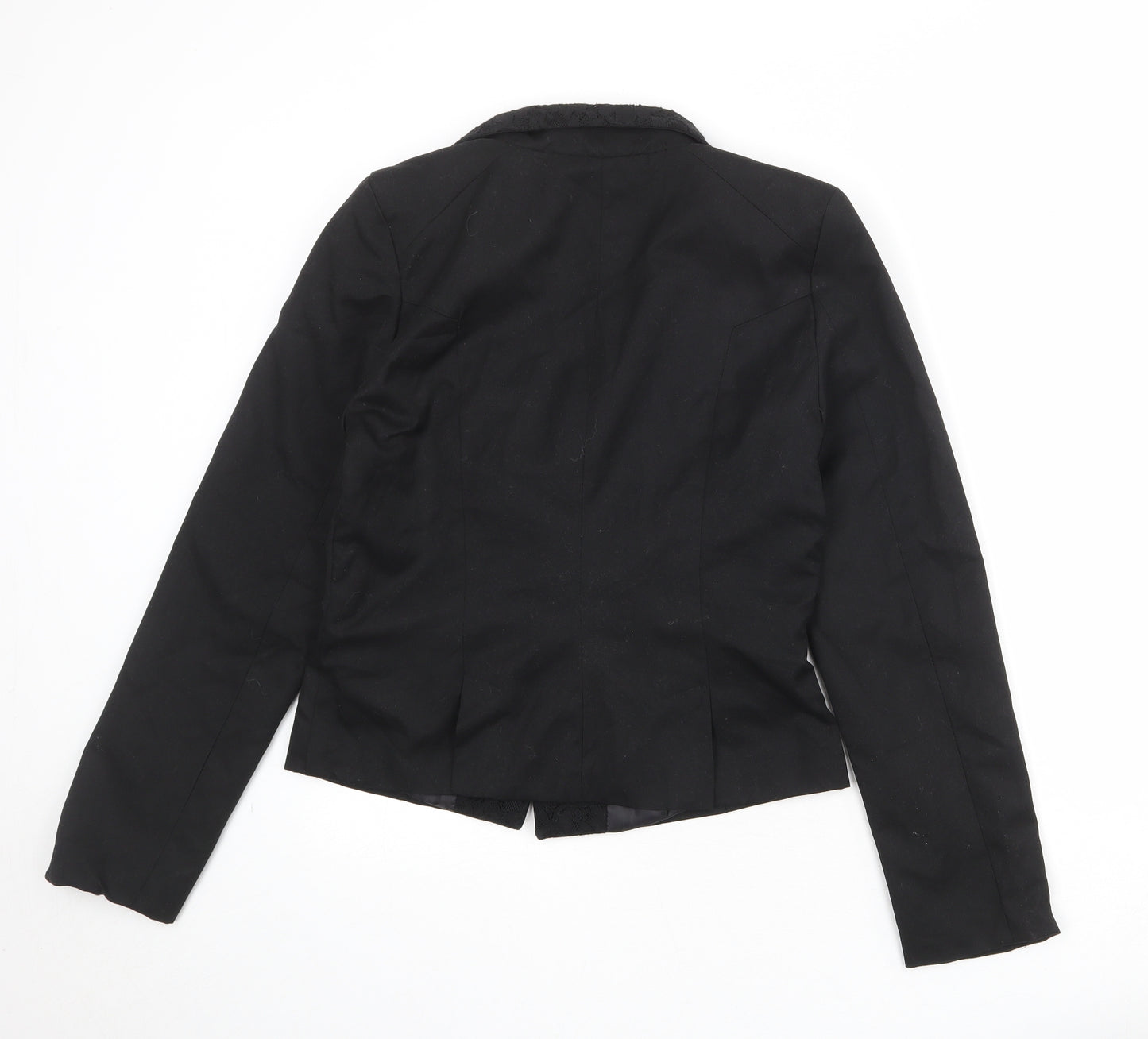 Paper Tree Womens Black Polyester Jacket Suit Jacket Size L