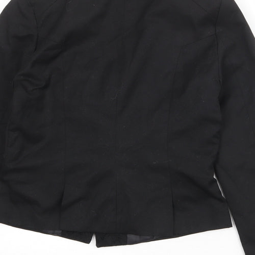 Paper Tree Womens Black Polyester Jacket Suit Jacket Size L