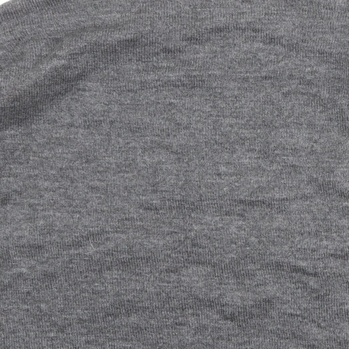 New Look Womens Grey Round Neck Acrylic Pullover Jumper Size S - Flamingo