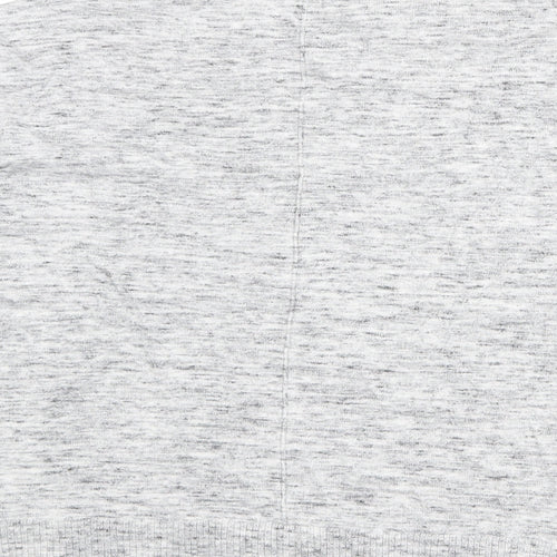 Oasis Womens Grey Round Neck Geometric 100% Cotton Pullover Jumper Size L