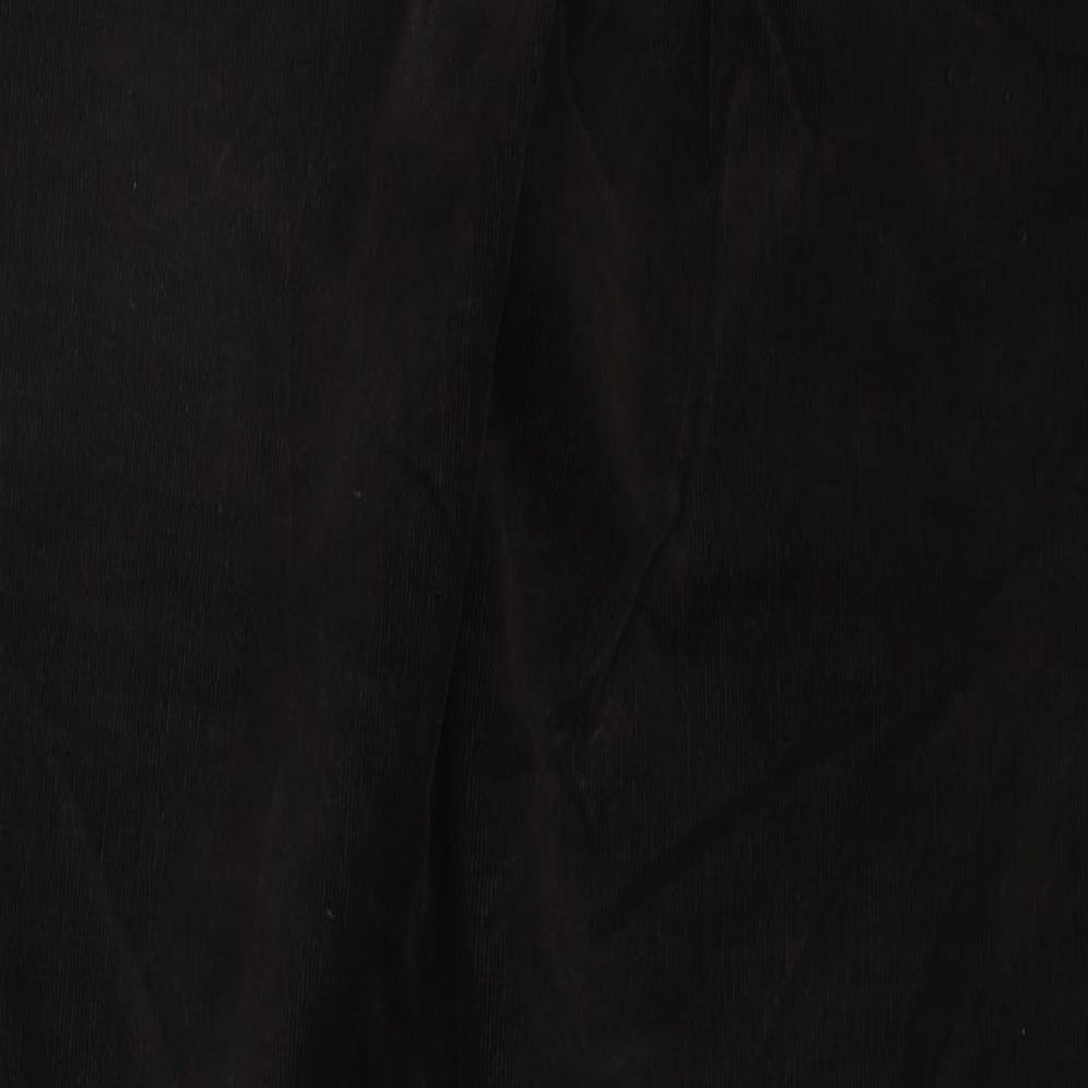 Marks and Spencer Womens Brown Cotton Trousers Size 12 Regular Zip