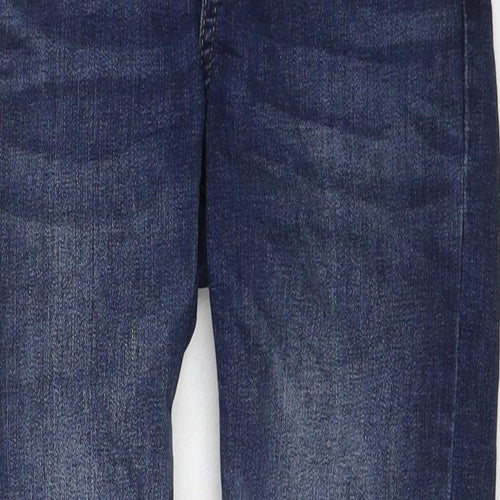H&M Boys Blue Cotton Straight Jeans Size 8-9 Years Slim Zip