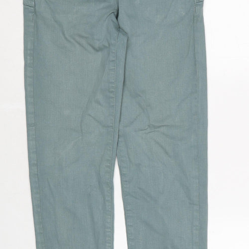 NEXT Womens Blue Cotton Straight Jeans Size 12 Slim Zip