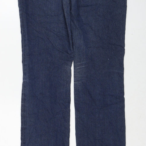 Gap Womens Blue Cotton Straight Jeans Size 8 Regular Zip