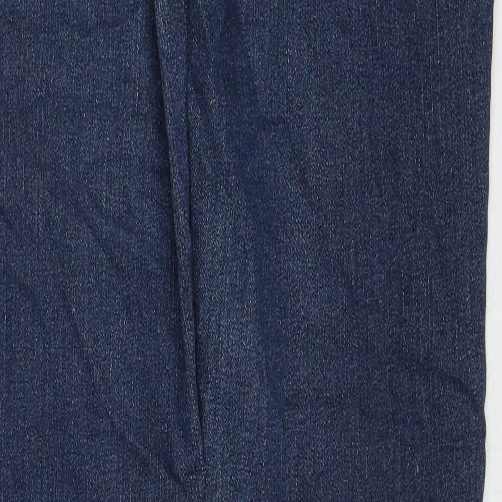 Gap Womens Blue Cotton Straight Jeans Size 8 Regular Zip