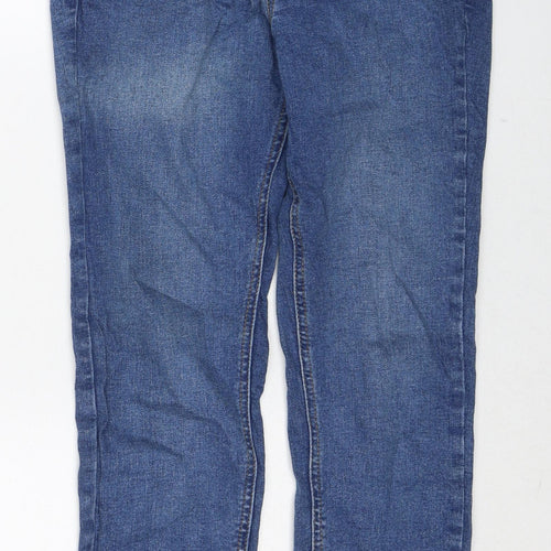 New Look Womens Blue Cotton Skinny Jeans Size 8 Regular Zip