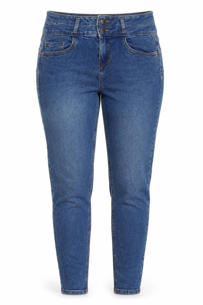 New Look Womens Blue Cotton Skinny Jeans Size 8 Regular Zip
