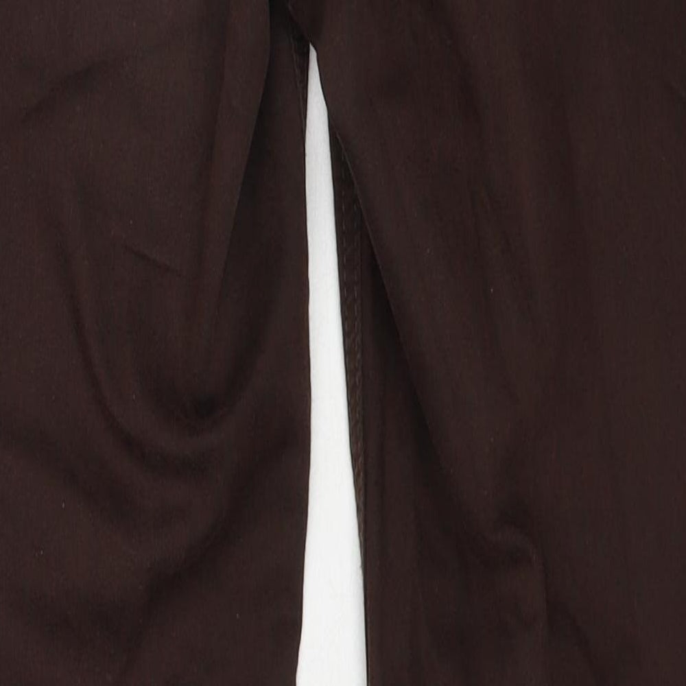 Wallis Womens Brown Cotton Skinny Jeans Size 12 Regular Zip