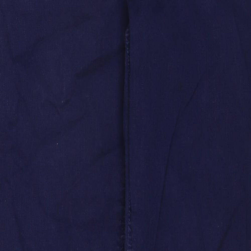 Zara Womens Blue Cotton Skinny Jeans Size 14 Regular Zip - Ankle Zip