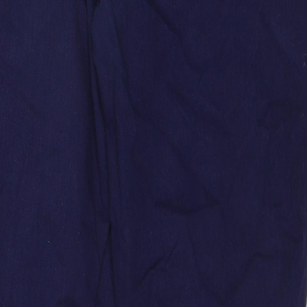 Zara Womens Blue Cotton Skinny Jeans Size 14 Regular Zip - Ankle Zip